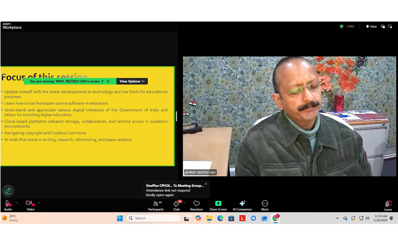 Online FDP from 17th February till 26th February, 26